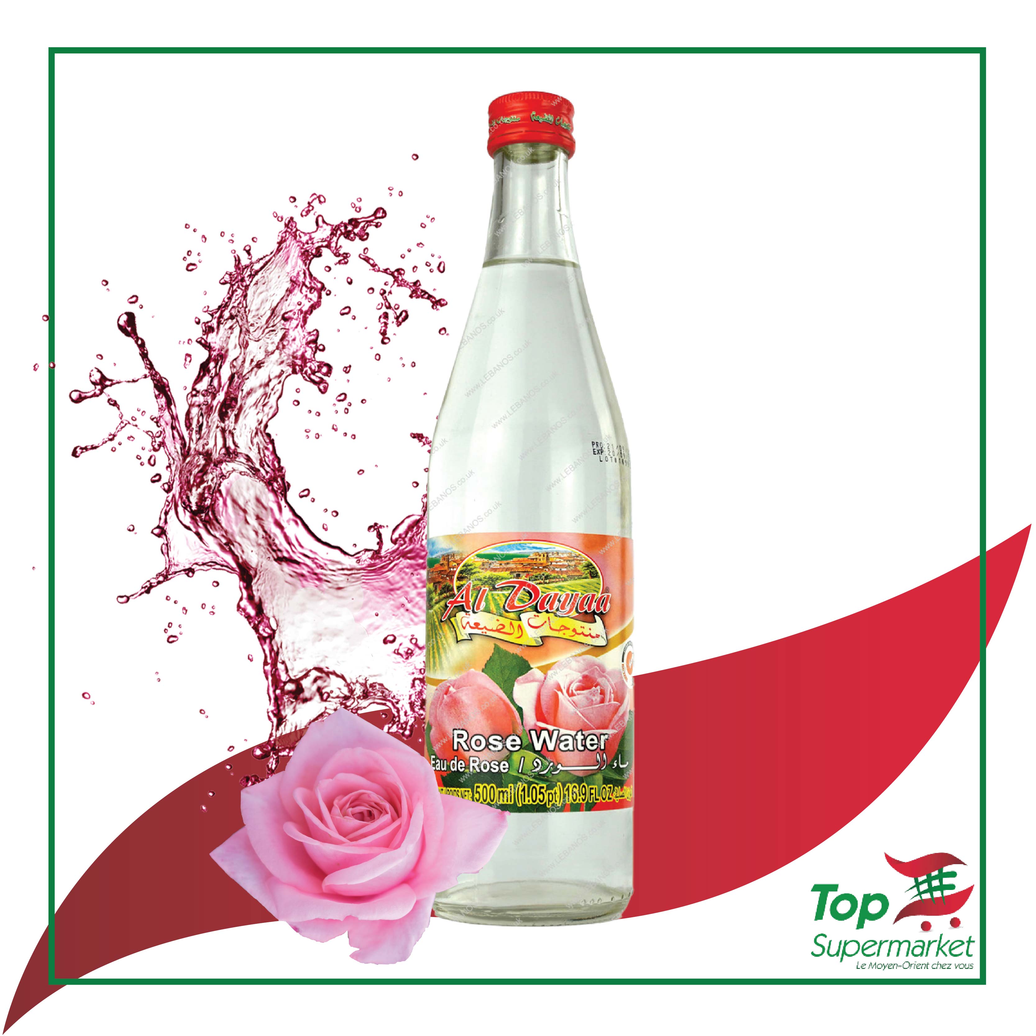 Al Dayaa eau de rose 500ml